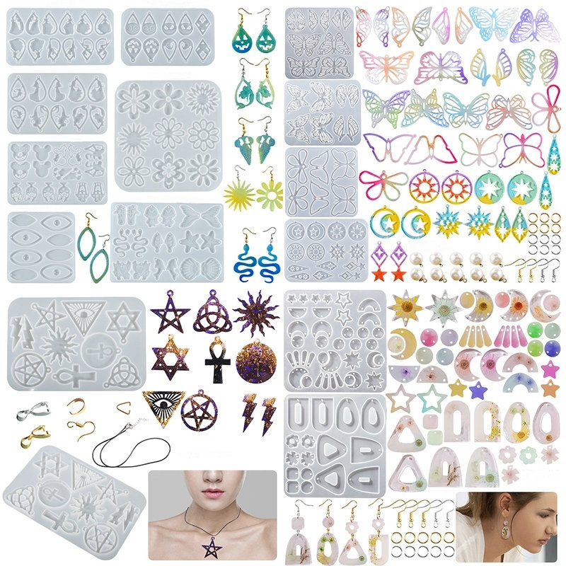 Serving Tray Mold - ต่างหูจี้ซิลิโคนแม่พิมพ์อีพ็อกซี่เรซิ่นผสมสไตล์เครื่องประดับทําแม่พิมพ์หล่อ DIY Charms จี้แม่พิมพ์ Creative Craft