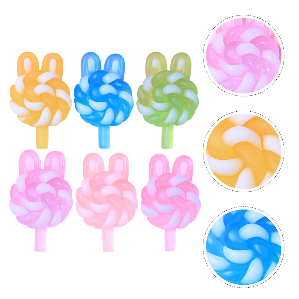 Resin Crafts Diy - 24 ชิ้น จี้รูปกระต่ายการ์ตูนน่ารัก เรืองแสง ทำจากเรซิ่นพลาสติก สำหรับงาน