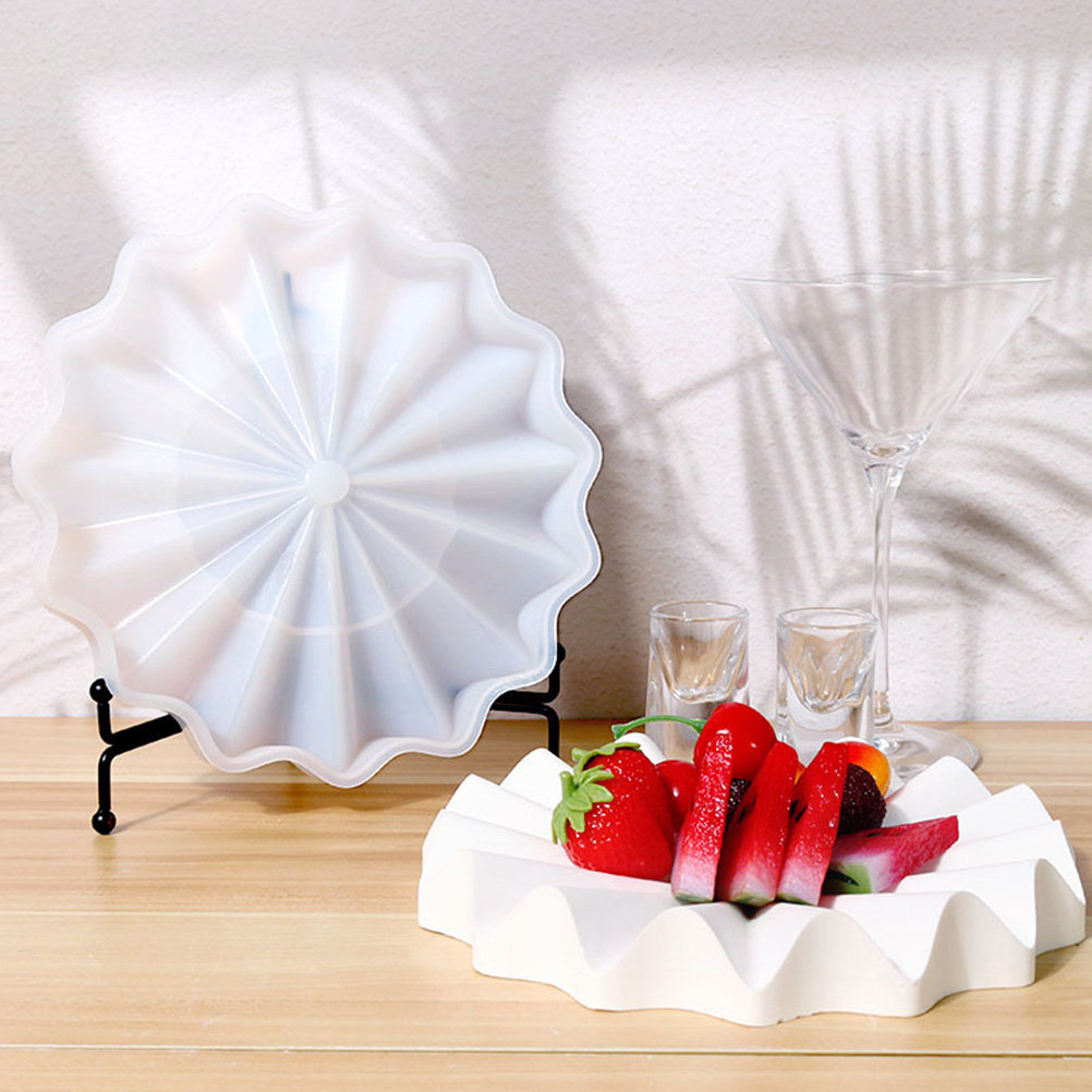 Serving Tray Mold - แม่พิมพ์ถาดซิลิโคนแบบยืดหยุ่นคุณภาพพรีเมียม สำหรับงาน DIY เรซิ่นอีพ็อกซี่ งานฝีมือ ถาดเสิร์ฟคริสตัล