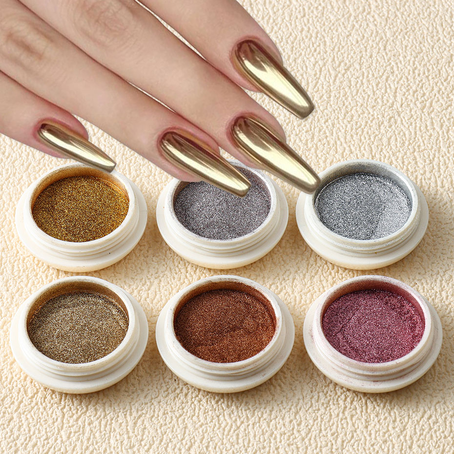 Gold Foil Flakes - 6 PC GOLD METALLIC Mirror Glitter