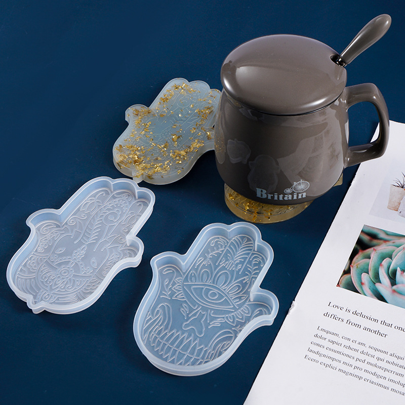 Silicone Mold Tray - 1 Pcs DIY Coaster มือของ Fatima