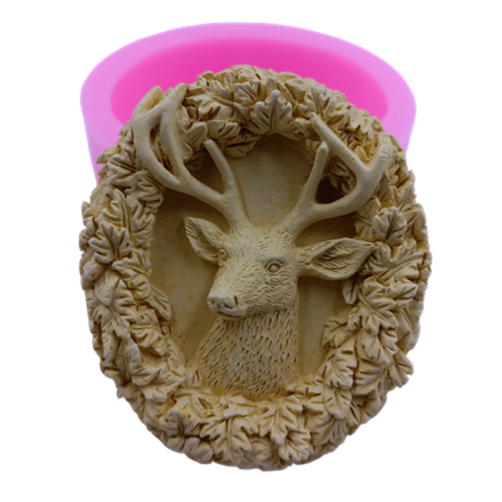 Resin Craft Ideas - กวางออกแบบสบู่ซิลิโคนแม่พิมพ์สําหรับทําสบู่ Mousse เค้กแม่พิมพ์น้ํามันหอมระเหยขี้ผึ้งยิปซั่มเรซิ่นหัตถกรรมแม่พิมพ์