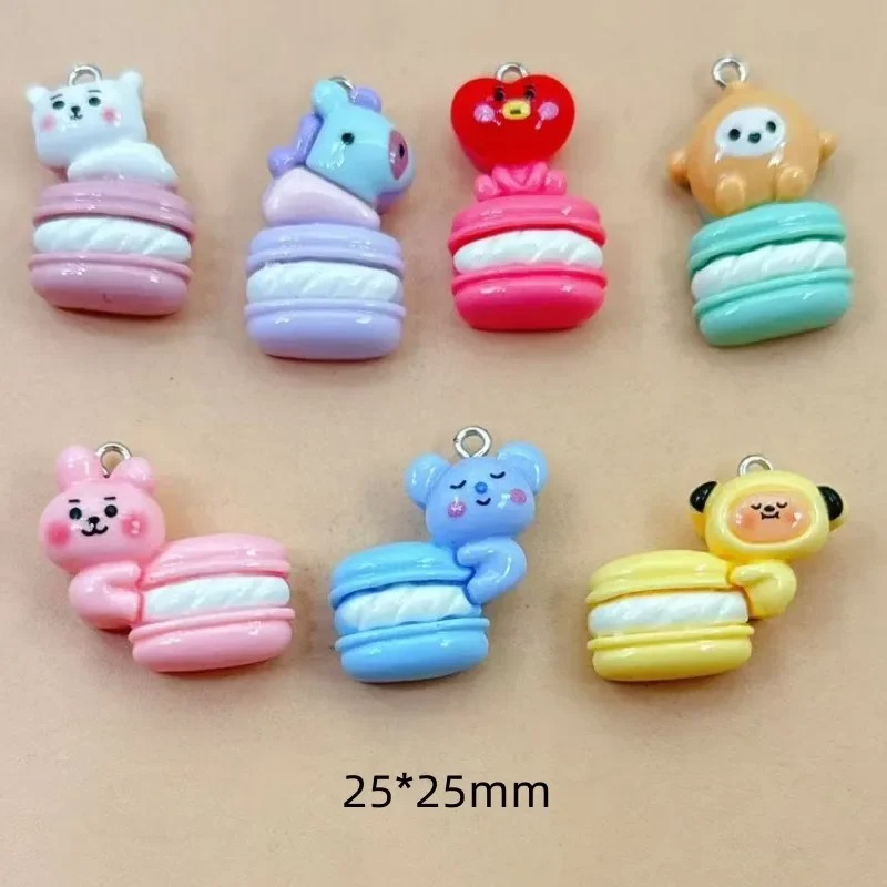 Resin Craft Supplies - ชาร์มเรซิ่นลายการ์ตูนแบบคละ 10 ชิ้น จี้ตกแต่งขนาดเล็ก สำหรับทำต่างหู สร้อยคอ