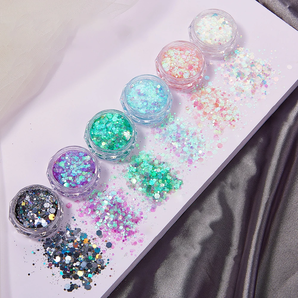 ผงกลิตเตอร์เรซิ่น 6 สี/ชุด สำห - Resin Glitter Pack บทวิจารณ์และราคา