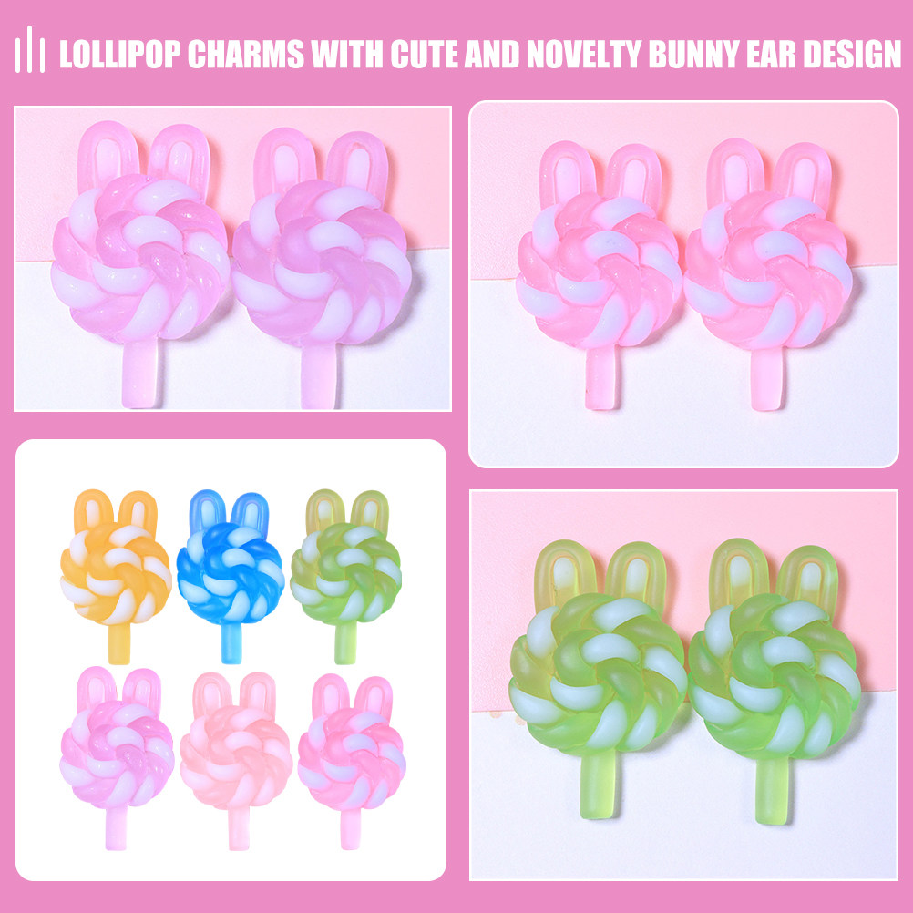 24 ชิ้น จี้รูปกระต่ายการ์ตูนน่ - Resin Crafts Diy บทวิจารณ์และราคา