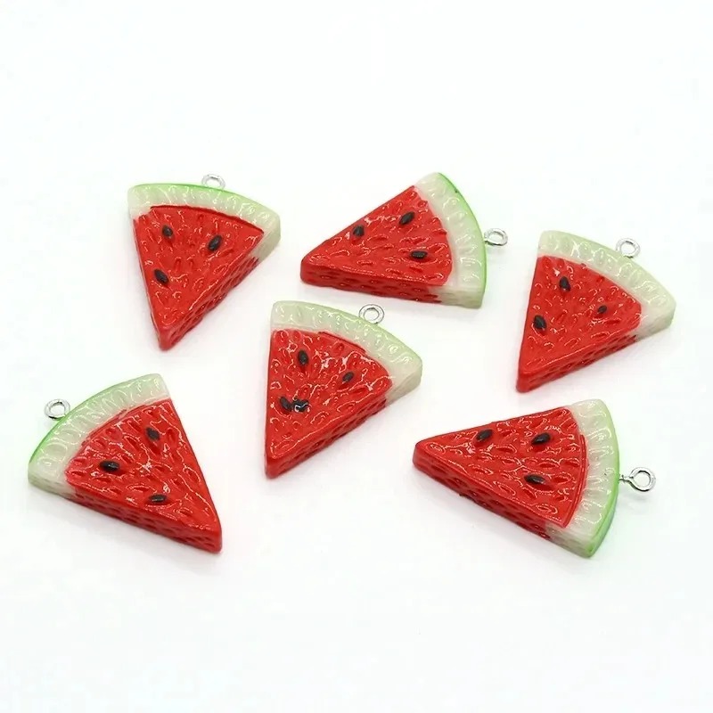 จี้เรซิ่นรูปแตงโมสามเหลี่ยมสอง - Resin Crafts Diy บทวิจารณ์และราคา
