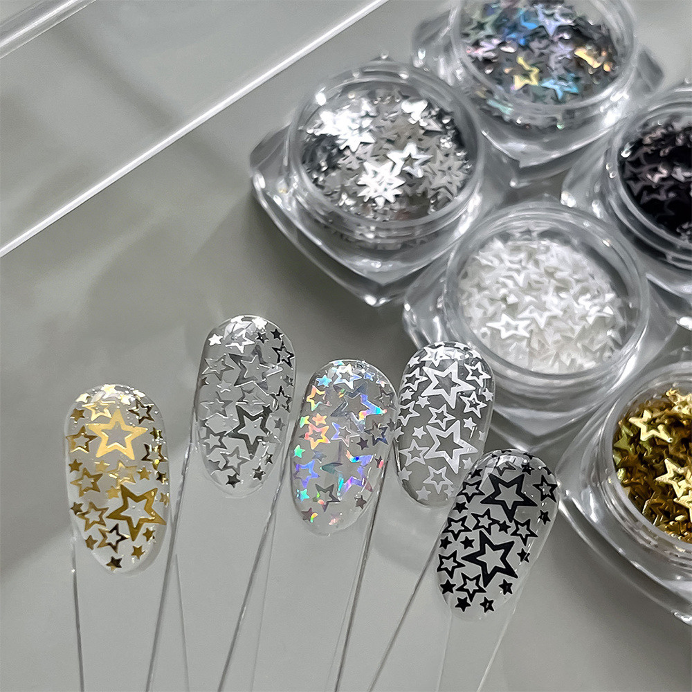 กลิตเตอร์เล็บรูปดาวห้าแฉก 1 กร - Gold Foil Flakes บทวิจารณ์และราคา
