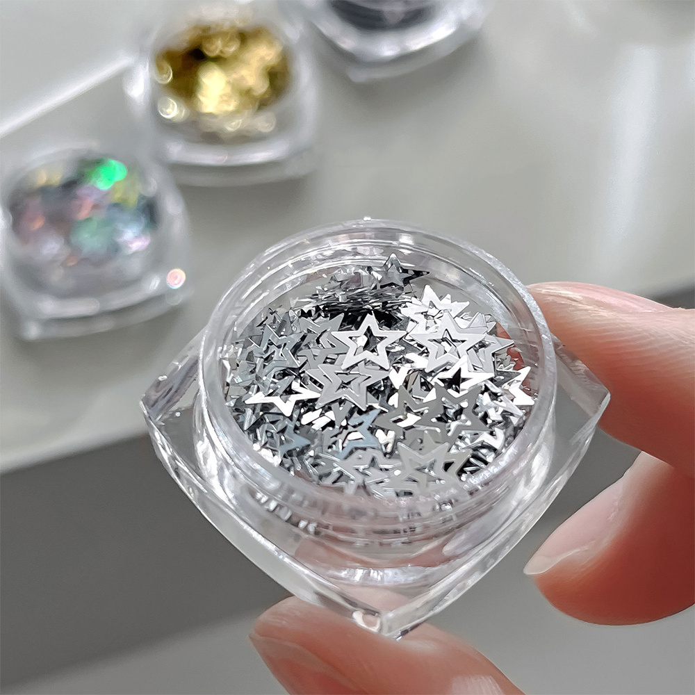 กลิตเตอร์เล็บรูปดาวห้าแฉก 1 กร - Gold Foil Flakes บทวิจารณ์และราคา