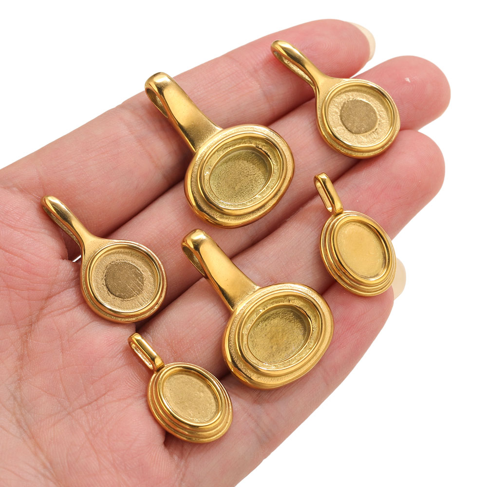 ถาดสแตนเลสทรงกลมรี 5 ชิ้น ฐานจ - Resin Crafts Diy บทวิจารณ์และราคา