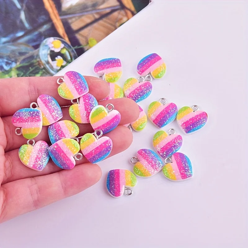 ชาร์มเรซิ่นรูปหัวใจหลากสี 10 ช - Resin Crafts Diy บทวิจารณ์และราคา