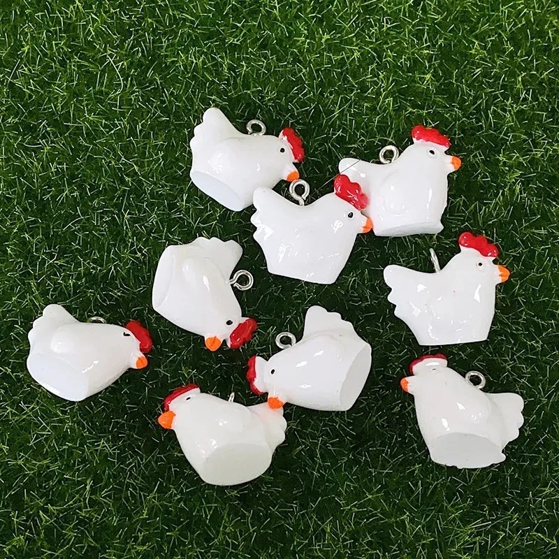 ชาร์มเรซิ่นรูปไก่ 3 มิติ น่ารั - Resin Crafts Diy บทวิจารณ์และราคา
