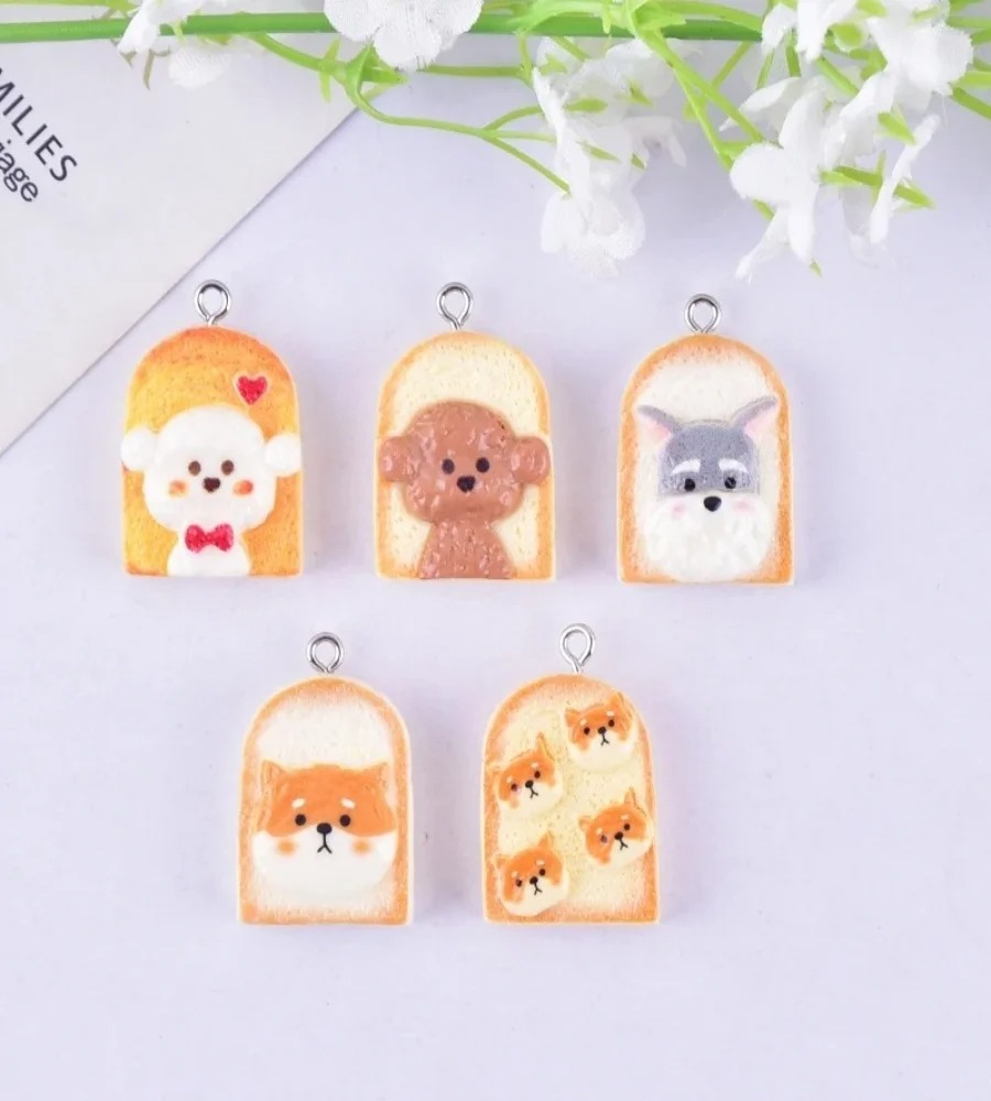 จี้เรซิ่นรูปสุนัขขนมปังปิ้งน่า - Resin Crafts Diy บทวิจารณ์และราคา