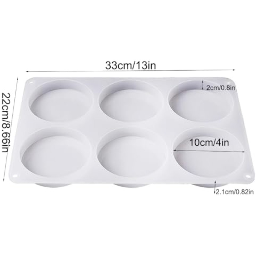 แม่พิมพ์ซิลิโคนทรงกลมลึก 6 ช่อ - Coaster Mold Round บทวิจารณ์และราคา