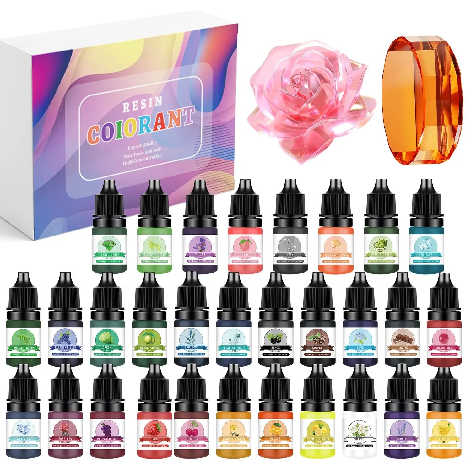 ชุดสีเรซิ่นอีพ็อกซี่ 30 สี ขนา - Epoxy Uv Resin Kit บทวิจารณ์และราคา