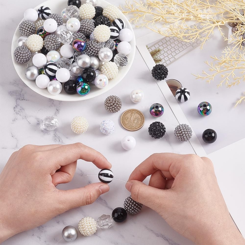 106pcs Chunky ลูกปัด 12 รูปแบบ - Resin Crafts บทวิจารณ์และราคา