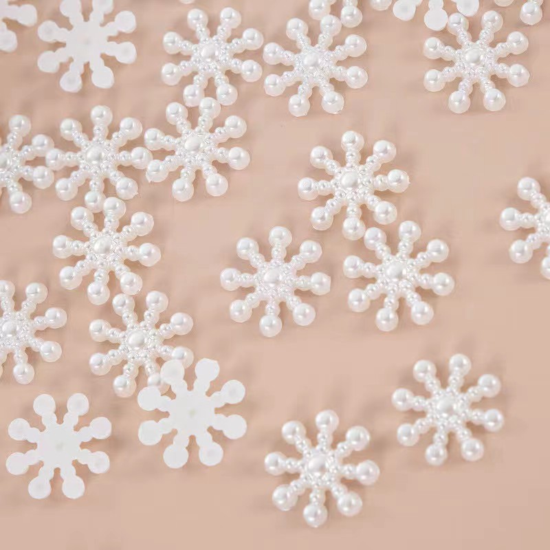 เกล็ดหิมะมุกสีเบจแฮนด์เมด 100  - Resin Craft Ideas บทวิจารณ์และราคา