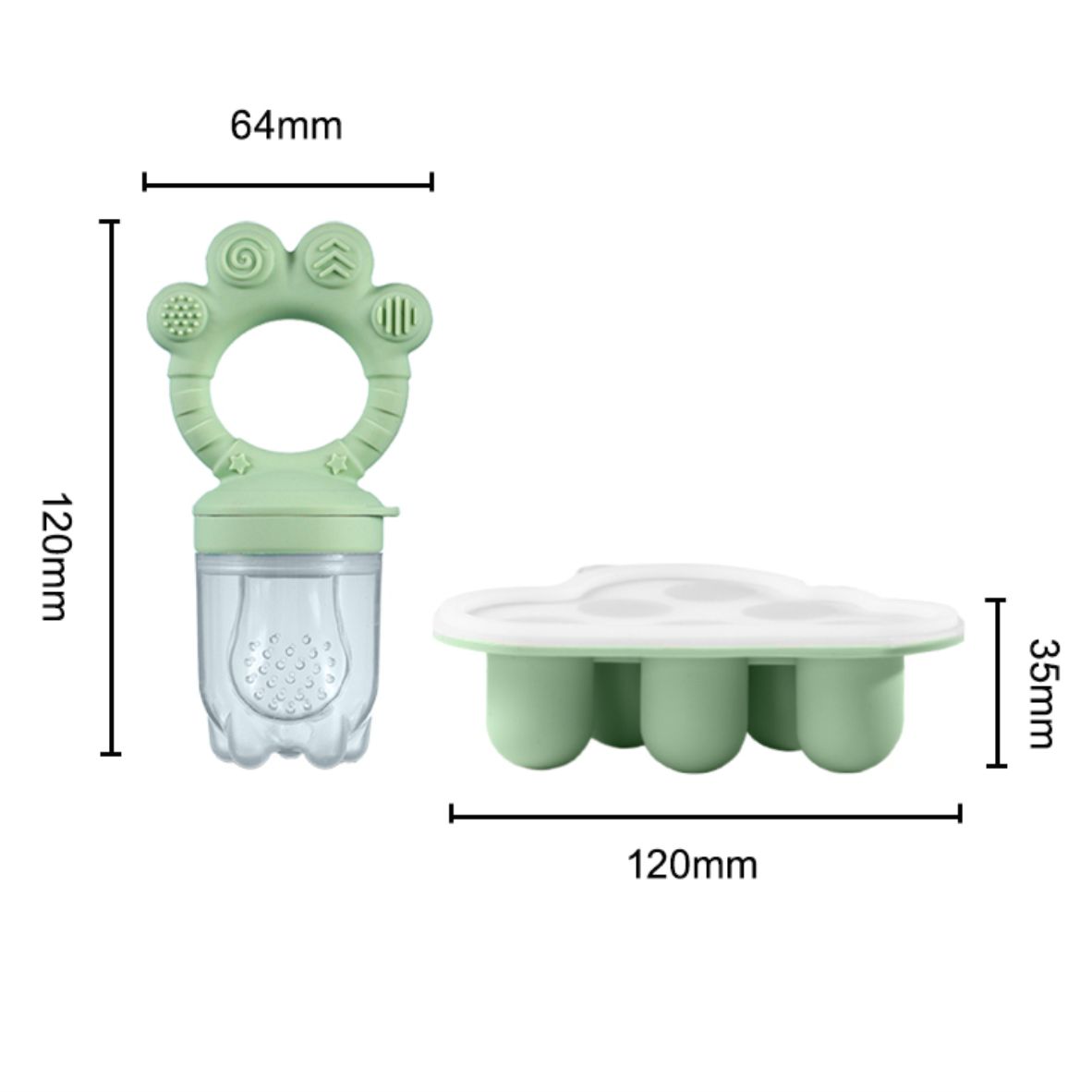 เครื่องป้อนอาหารผลไม้สำหรับเด็ - Silicone Mold Tray บทวิจารณ์และราคา