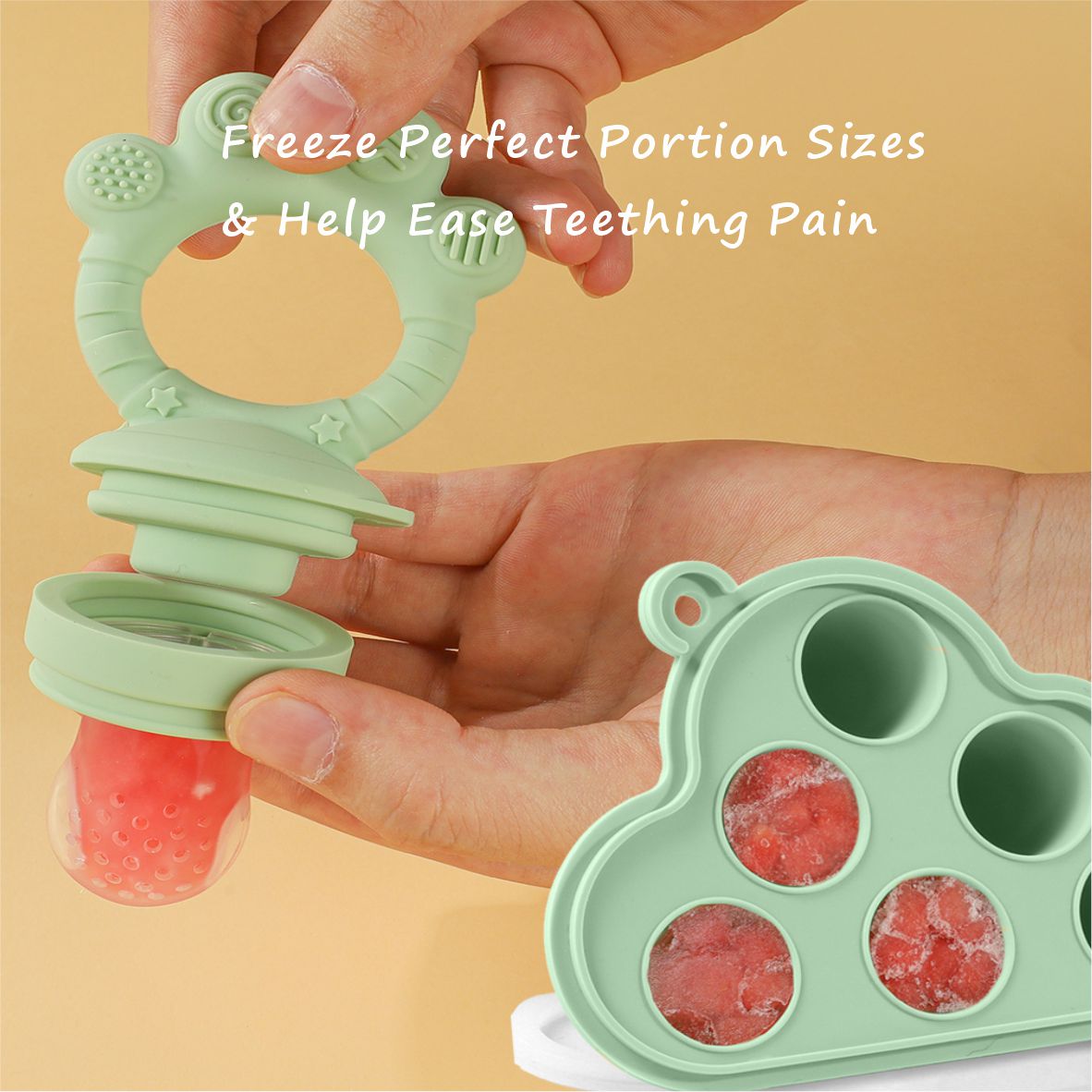 เครื่องป้อนอาหารผลไม้สำหรับเด็ - Silicone Mold Tray บทวิจารณ์และราคา