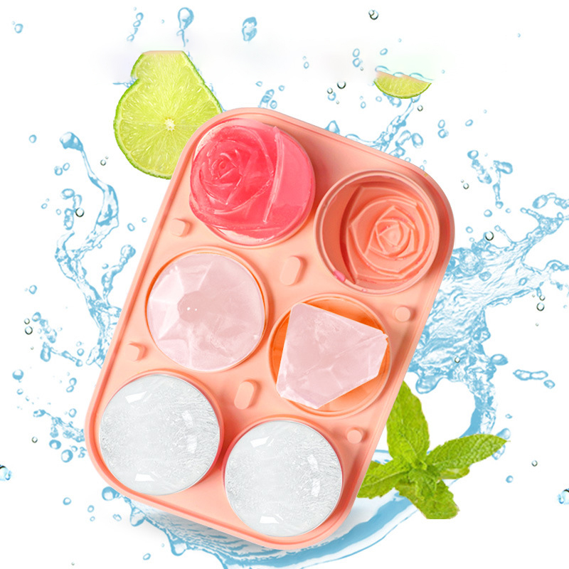 3D Rose เพชรรอบ Ice Cube แม่พิ - Coaster Mold Round บทวิจารณ์และราคา