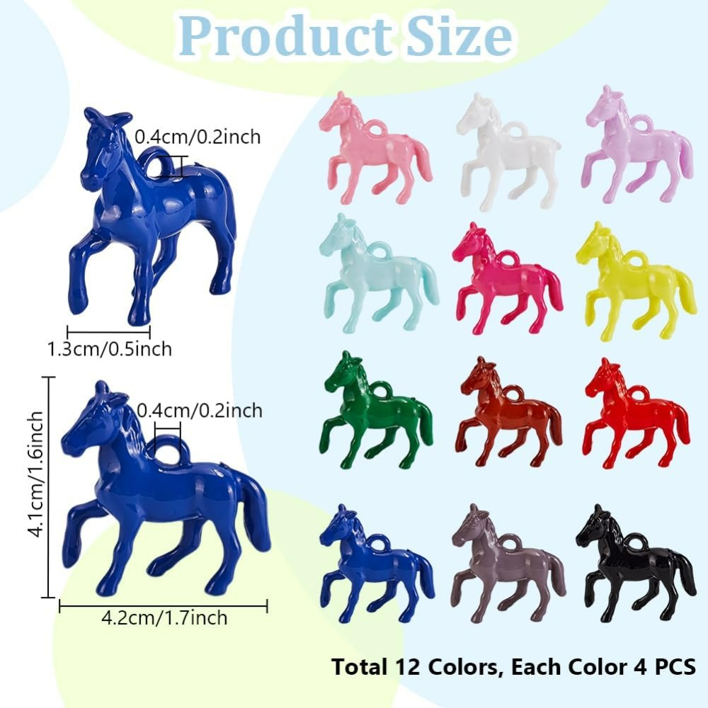48pcs จี้อะคริลิคทึบแสง 12 สี  - Resin Craft Kit บทวิจารณ์และราคา