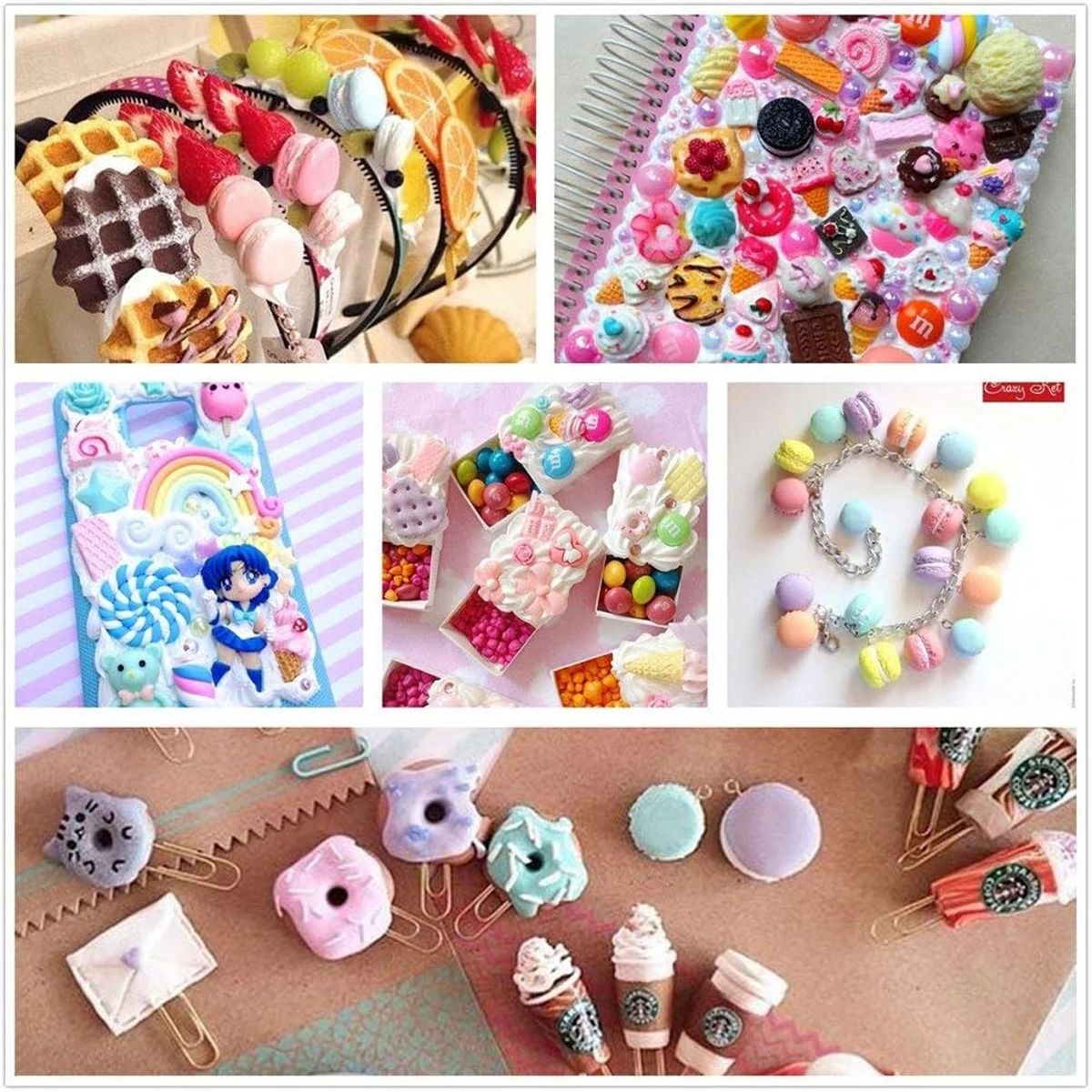 30pcs สุ่ม Candy Slime Charms  - Resin Craft Supplies บทวิจารณ์และราคา