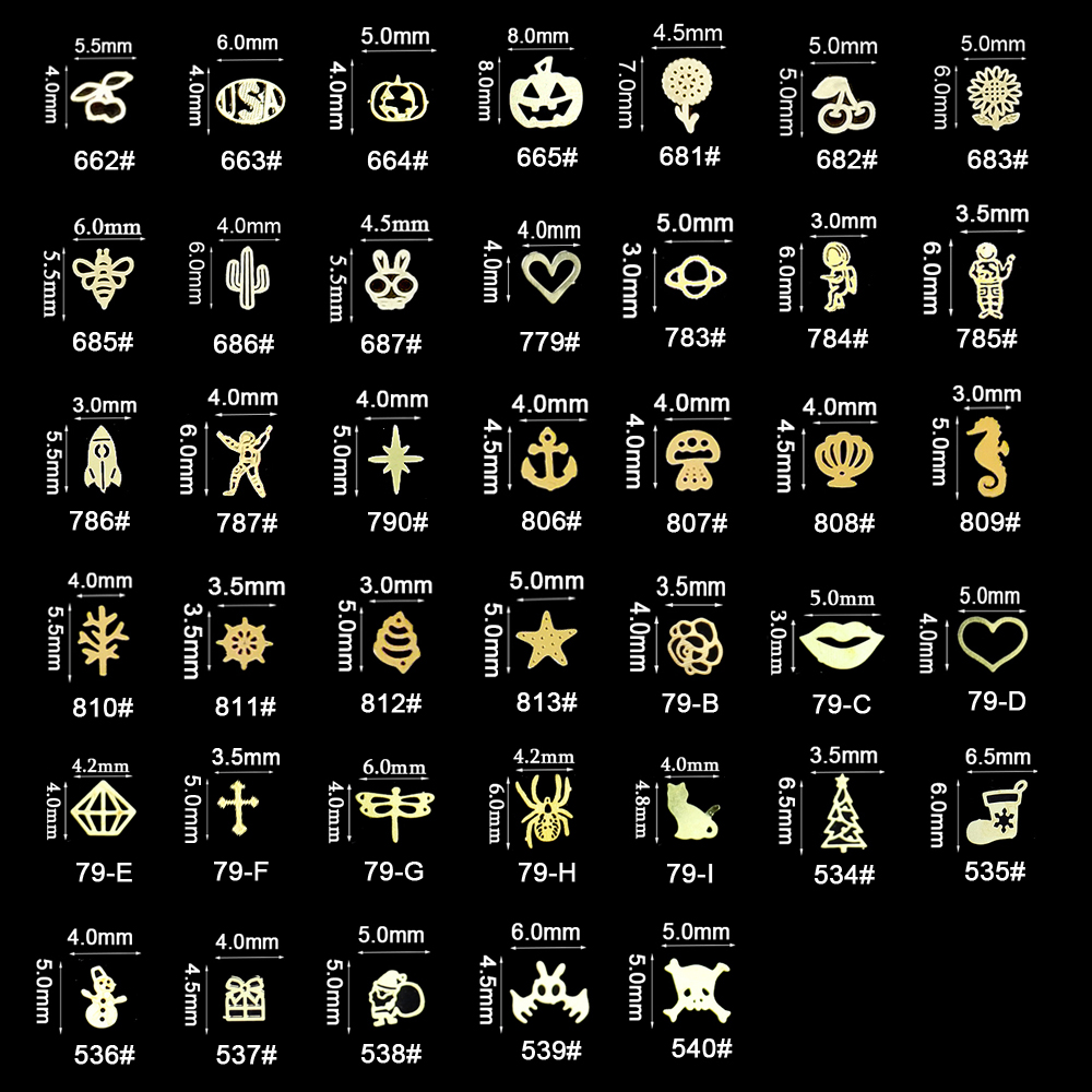 100 ชิ้น/ถุงหัวใจทองโลหะเล็บDe - Gold Foil Flakes บทวิจารณ์และราคา
