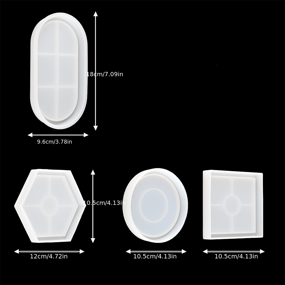 ถาดรองแก้วสำหรับเก็บของ4ชิ้น/เ - Serving Tray Mold บทวิจารณ์และราคา