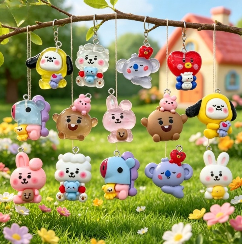 ชุด 7 ชิ้น BT21 ชาร์มการ์ตูนเร - Resin Crafts Diy บทวิจารณ์และราคา