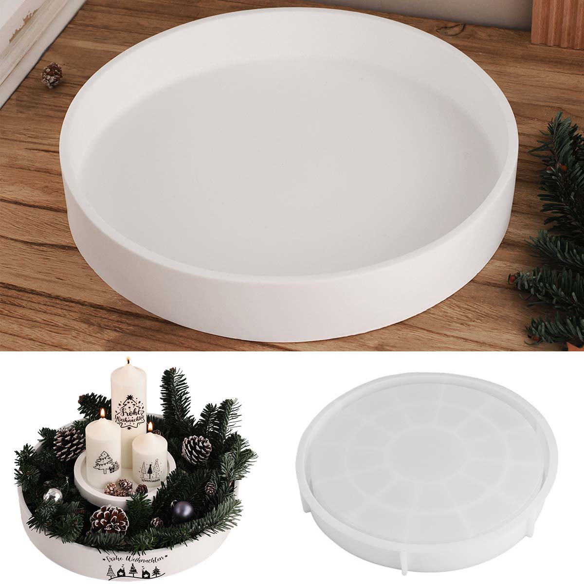 แม่พิมพ์ซิลิโคนสำหรับทำภาชนะทร - Coaster Mold Round บทวิจารณ์และราคา