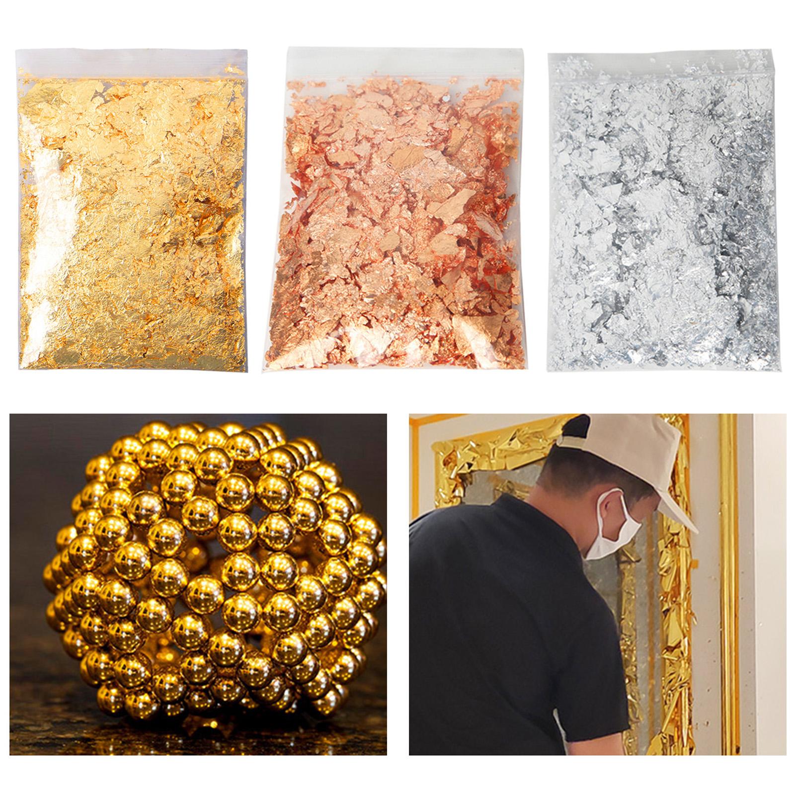 METALLIC Flake,20g Gold Flakes - Gold Foil Flakes บทวิจารณ์และราคา