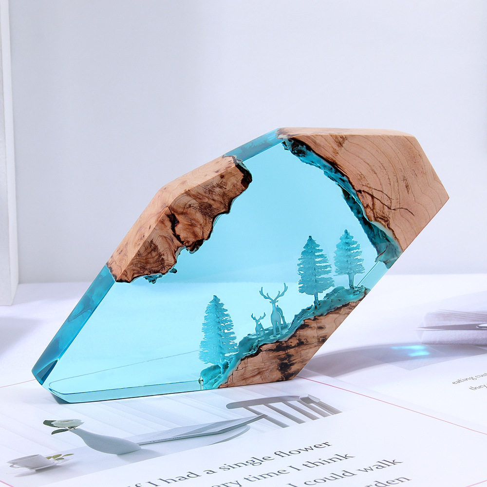 งานศิลปะตั้งโต๊ะรูปกวางนางฟ้าใ - Resin Crafts บทวิจารณ์และราคา
