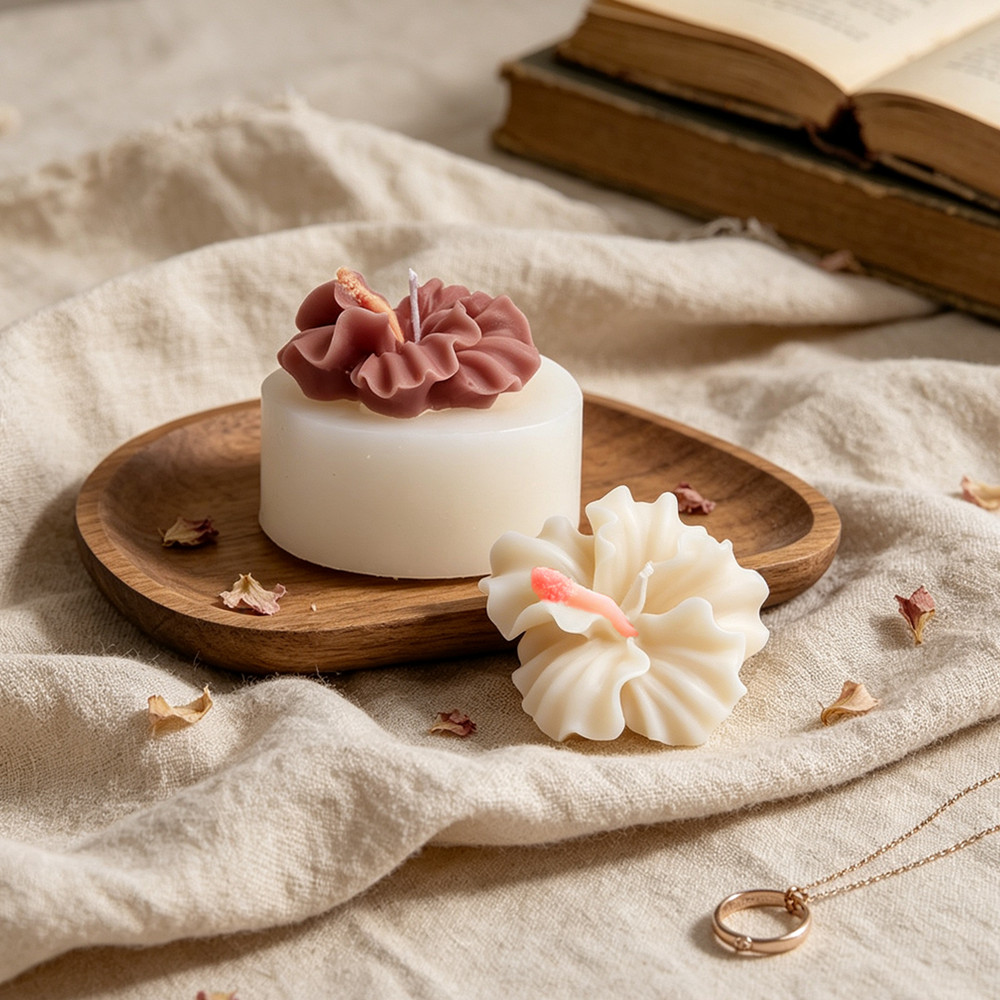 แม่พิมพ์เทียนรูปดอกชบา 2 ชิ้น, - Resin Craft Ideas บทวิจารณ์และราคา