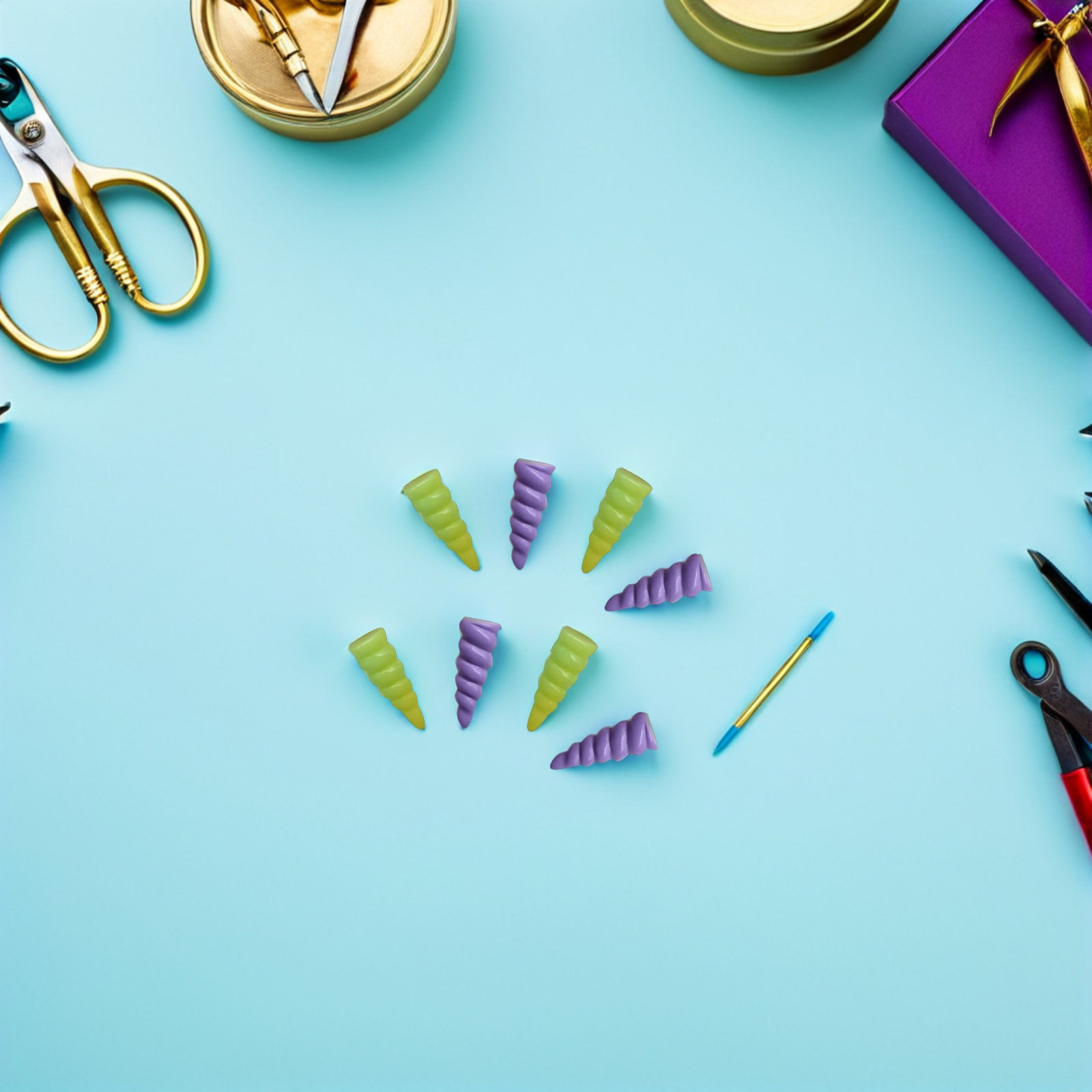 10 ชิ้น แตรยูนิคอร์นเรซินแบบเก - Resin Craft Supplies บทวิจารณ์และราคา